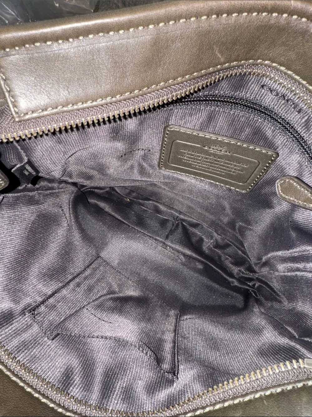 Coach Bag Messenger Dark Olive Green Leather Crossbody Bag